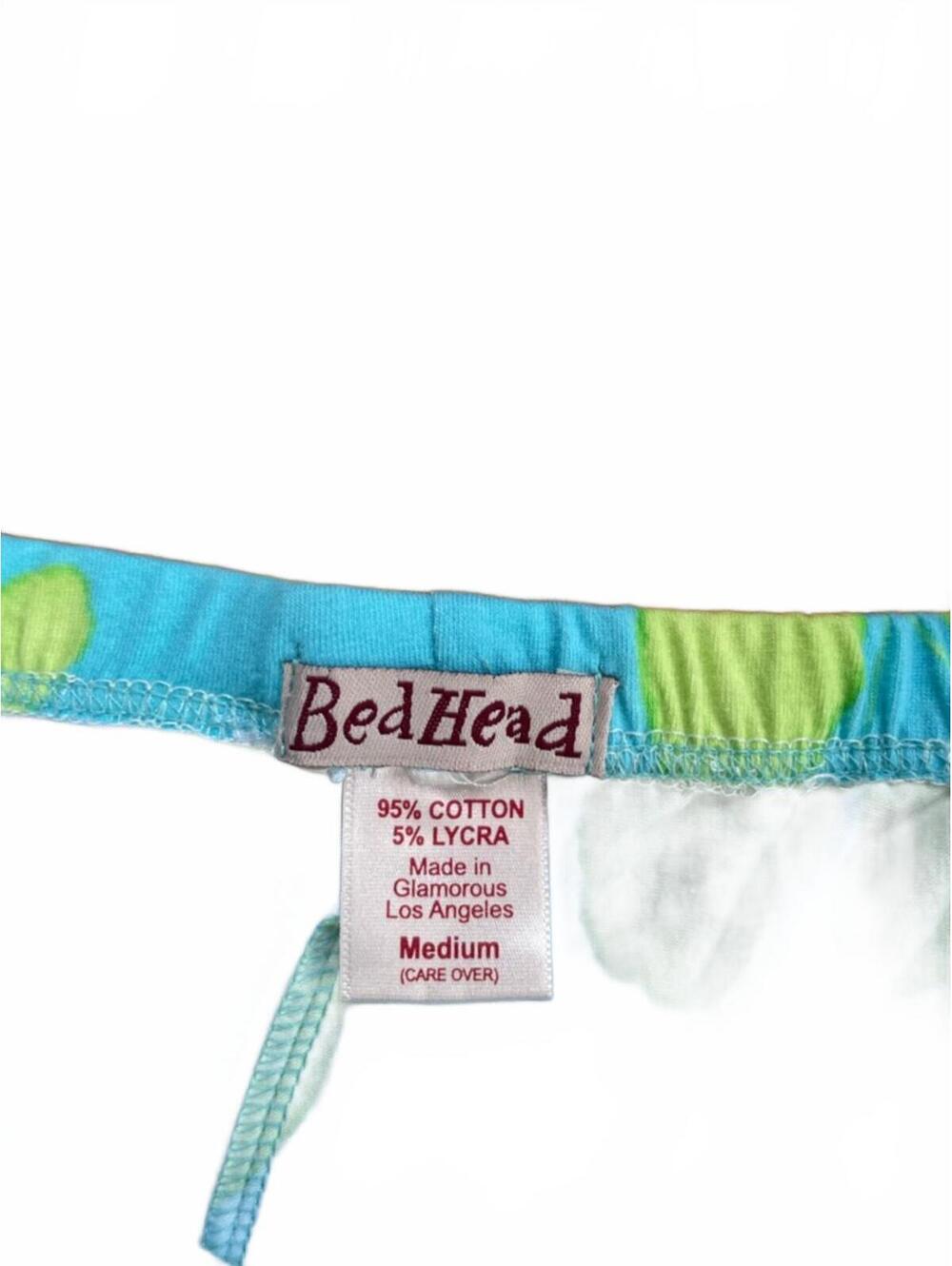 BedHead Butterfly Pajama Pants Medium Blue Green Cotton Y2K Lounge Sleep - Picture 2 of 3